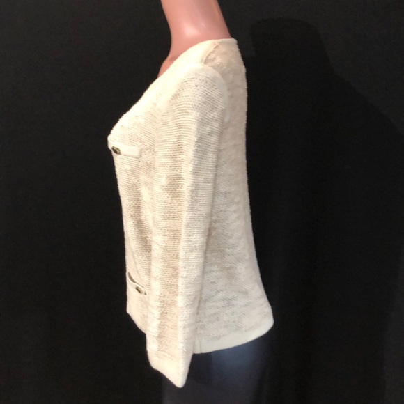 NWT JONES NEWYORK Tweed Collarless Blazer Jacket - Picture 5 of 8